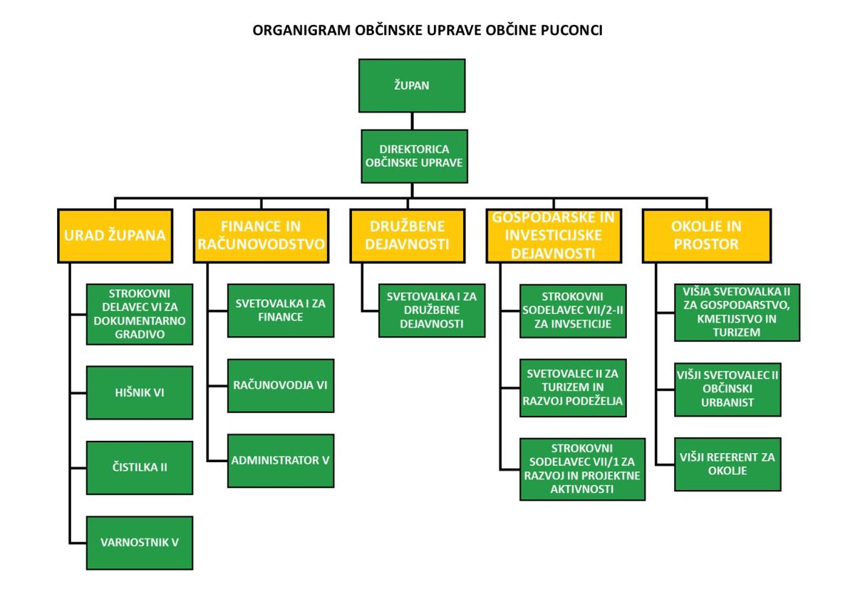ORGANIGRAM OBČINSKE UPRAVE OBČINE PUCONCI